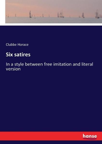Cover for Horace · Six satires (Bok) (2017)