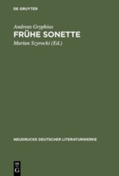 Cover for Gryphius · Frühe Sonette (Buch) (1964)