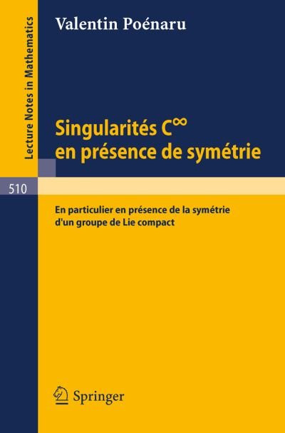 Cover for Poenaru  V. · Singularites C Infini en Presence De Sy (Paperback Book) [French, 1 edition] (1976)