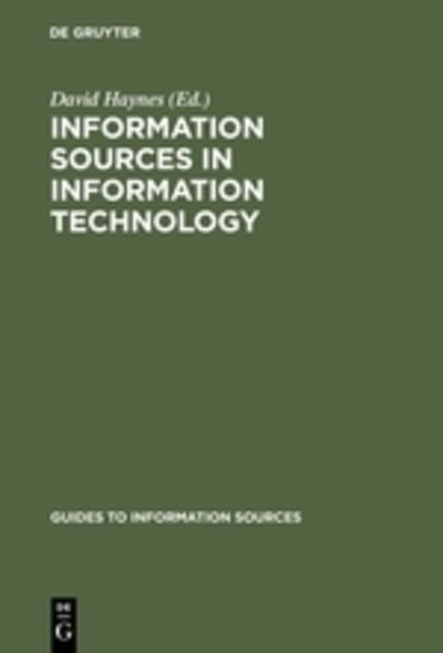 Cover for David Haynes · Information Sources in Information Tech (Book) (1990)