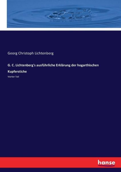 Cover for Lichtenberg · G. C. Lichtenberg's ausführ (Book) (2017)