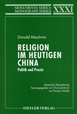 Cover for Donald Macinnis · Religion Im Heutigen China - Monumenta Serica Monograph Ser (Hardcover Book) (1993)