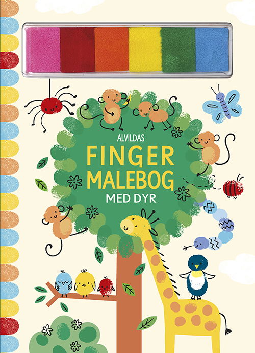Cover for Alvildas fingermalebog med dyr (Gebundesens Buch) [1. Ausgabe] (2021)