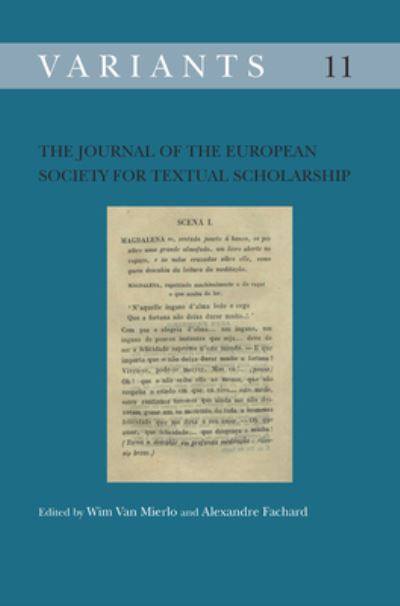 Cover for Wim van Mierlo · The Journal of the European Society for Textual Scholarship (Paperback Book) (2015)