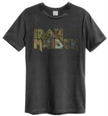 Cover for Iron Maiden · Iron Maiden Eddies Logo Amplified Vintage Charcoal (T-shirt) [size XL] (2020)