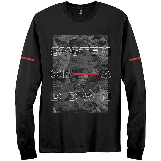 System Of A Down Unisex Long Sleeve T-Shirt: Eye Collage - System Of A Down - Merchandise -  - 5056170697309 - 