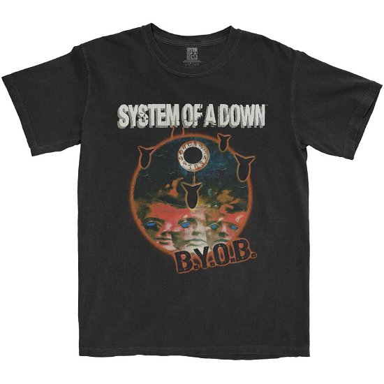 System Of A Down Unisex T-Shirt: BYOB Classic - System Of A Down - Koopwaar -  - 5056561044309 - 