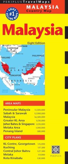 Cover for Periplus Editions · Malaysia Travel Map Eighth Edition (Map) (2025)