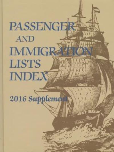 Cover for Gale · Passenger and Immigration Index (Gebundenes Buch) (2015)