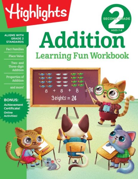 Cover for Highlights Learning · Second Grade Addition - Highlights Learning Fun Workbooks (Paperback Book) (2020)