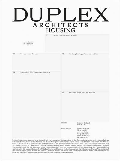 Cover for Duplex Architects: Housing (Gebundenes Buch) (2022)