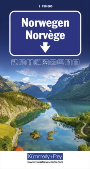 Norway - Road maps -  - Książki - Kummerly & Frey,Switzerland - 9783259018309 - 31 marca 2023