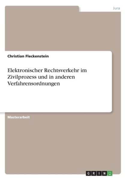 Cover for Fleckenstein · Elektronischer Rechtsverke (Bog)