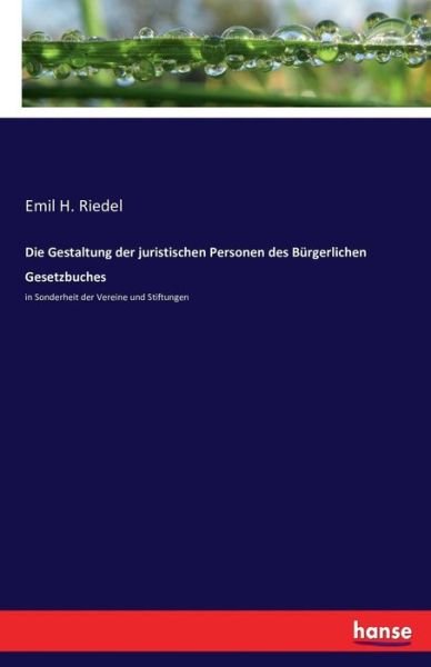 Die Gestaltung der juristischen - Riedel - Books -  - 9783743483309 - December 6, 2016