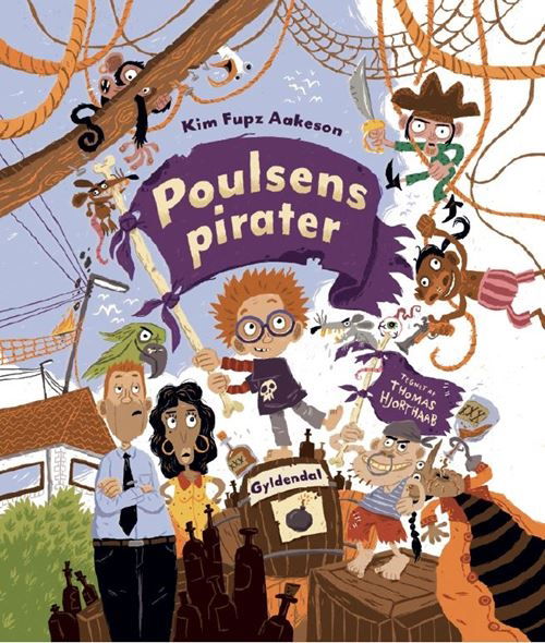 Cover for Kim Fupz Aakeson · Poulsens Pirater (Inbunden Bok) [2:a utgåva] (2021)