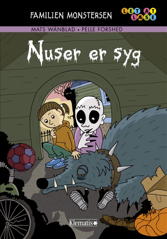 Cover for Mats Wänblad · Familien Monstersen, Læse-Let: Nuser er syg (Indbundet Bog) [1. udgave] (2018)