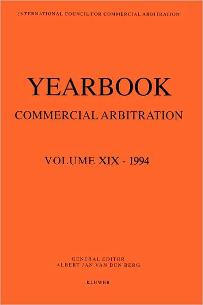 Cover for Albert Jan Van den Berg · Commercial Arbitration Yearbook 1996 (Taschenbuch) (2008)