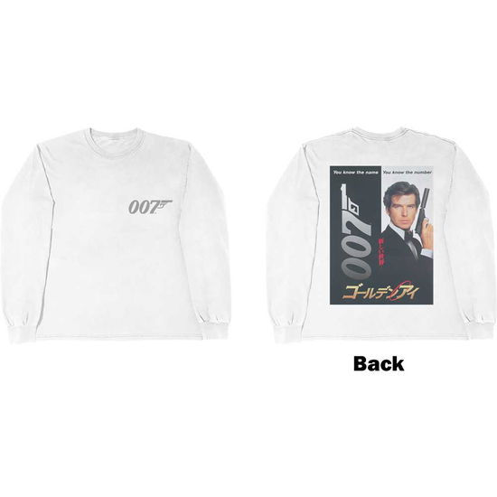 James Bond 007 Unisex Long Sleeve T-Shirt: Goldeneye Japanese Poster (Back Print) - James Bond 007 - Merchandise -  - 5056561004310 - 