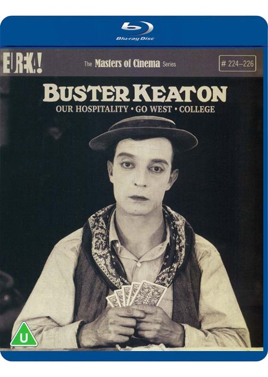 Cover for BUSTER KEATON OUR HOSPITALITY and GO WEST and COLLEGE MOC STANDARD EDITION · Buster Keaton: Our Hospitality / Go West / College (Blu-ray) (2021)