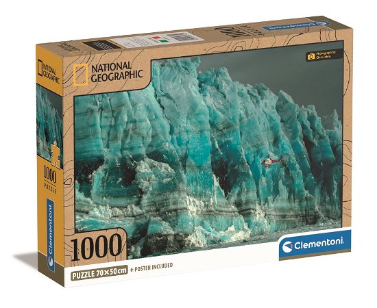Cover for Clementoni · Puslespil National Geographic Hubbard Glacier, 1000 brikker, 50*70cm (Puslespil) (2023)