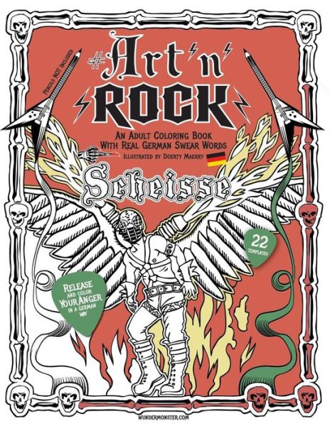 Cover for Doerty Maerry · ART'n'Rock - An Adult Coloring Book with Real German Swear Words (Paperback Bog) (2019)