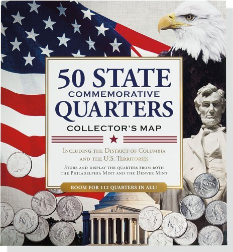 Cover for Peter Pauper Press · 50 State Commemorative Quarters Collector's Map (Includes Both Mints!) (Innbunden bok) [Map edition] (2013)