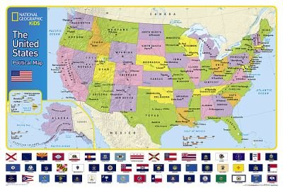 Cover for National Geographic Maps · United States For Kids Wall Map, The [laminated] (Kort) (2023)