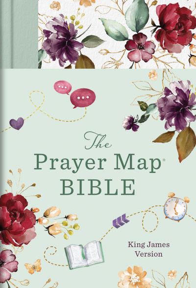 Cover for Compiled by Compiled by Barbour Staff · KJV Prayer Map Bible [Mint Blossoms] (N/A) (2022)