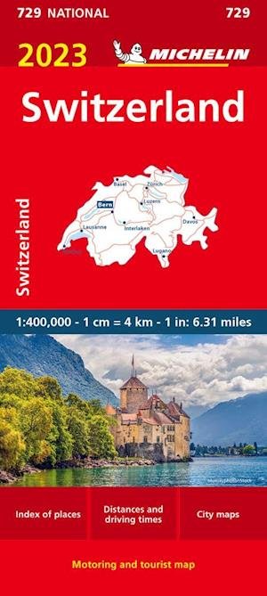 Switzerland 2023 - Michelin National Map 729 - Michelin - Livros - Michelin Editions des Voyages - 9782067258310 - 19 de janeiro de 2023