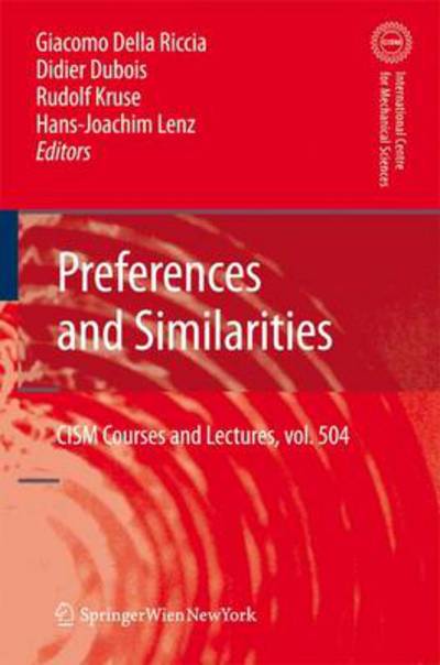 Cover for Giacomo Della Riccia · Preferences and Similarities - CISM International Centre for Mechanical Sciences (Hardcover Book) [2008 edition] (2008)