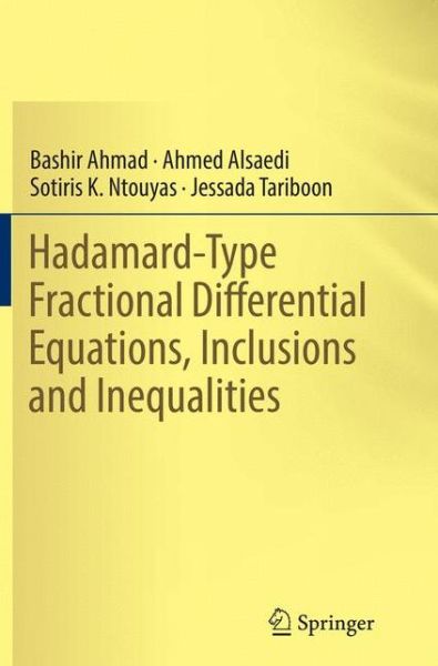 Cover for Ahmad · Hadamard-Type Fractional Differen (Book) (2018)