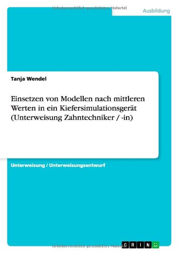 Cover for Wendel · Einsetzen von Modellen nach mitt (Book) [German edition] (2013)