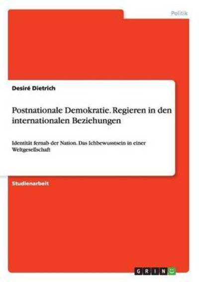 Cover for Dietrich · Postnationale Demokratie. Regi (Book) (2015)