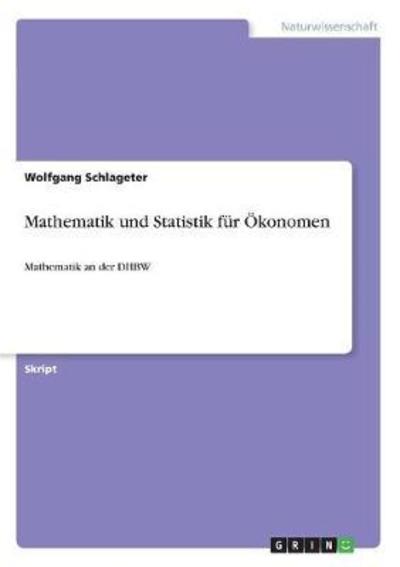 Cover for Schlageter · Mathematik und Statistik für (Book)