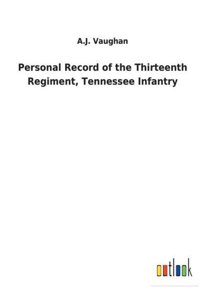 Cover for Vaughan · Personal Record of the Thirteen (Buch) (2018)