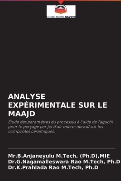 Cover for (Ph D) Mie M Tech · Analyse Experimentale Sur Le Maajd (Paperback Book) (2021)