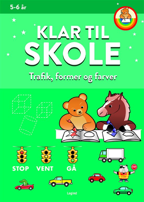 Cover for Klar til skole: Klar til skole: Trafik, former og farver (Heftet bok) [1. utgave] (2022)