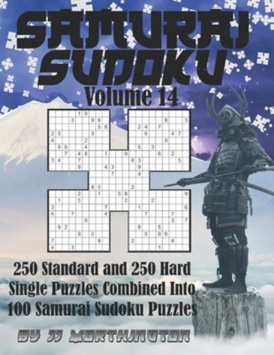 Sudoku Samurai Puzzles Large Print for Adults and Kids Standard and Hard Volume 14 - Jj Worthington - Książki - Independently Published - 9798740385310 - 18 kwietnia 2021