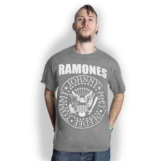 Ramones: Presidential Seal Grey (T-Shirt Unisex Tg. 2XL) - Ramones - Other - Merch Traffic - 5055979904311 - 