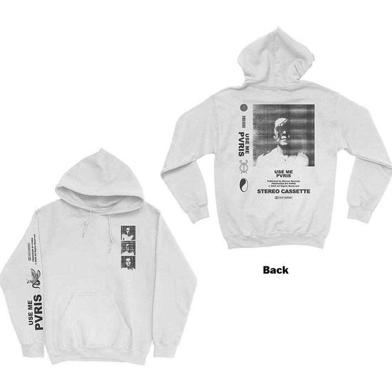 Cover for Pvris · PVRIS Unisex Pullover Hoodie: Use Me Copyright (White) (Back Print &amp; Sleeve Print) (Hoodie) [size S] (2021)