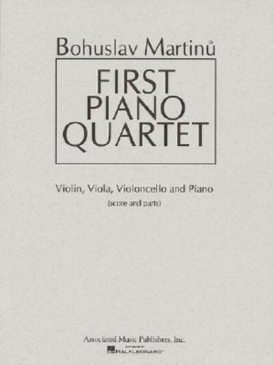 Cover for Bohuslav Martinu · First Piano Quartet (Paperback Book) (1999)