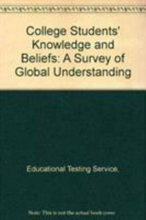 Cover for Educational Testing Service · College Students Knowledge Beliefs (Paperback Book) (1981)