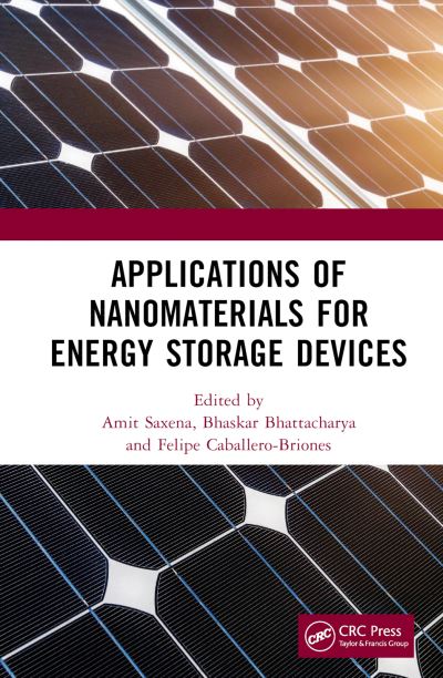 Cover for Amit Saxena · Applications of Nanomaterials for Energy Storage Devices (Hardcover Book) (2022)