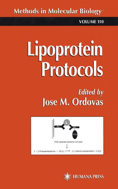 Cover for Jose M Ordovas · Lipoprotein Protocols - Methods in Molecular Biology (Paperback Book) [Softcover reprint of hardcover 1st ed. 1998 edition] (2010)