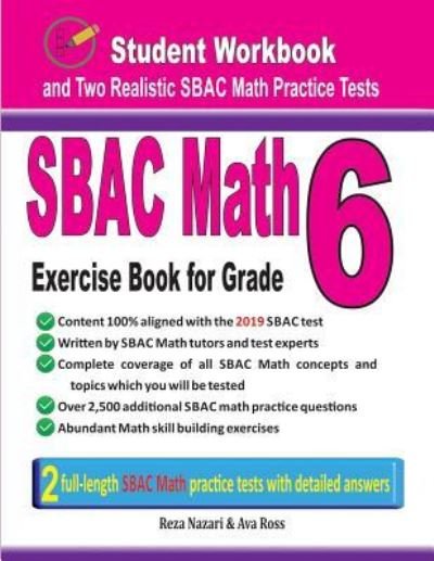 Cover for Ava Ross · Sbac Math Exercise Book for Grade 6 (Paperback Book) (2019)