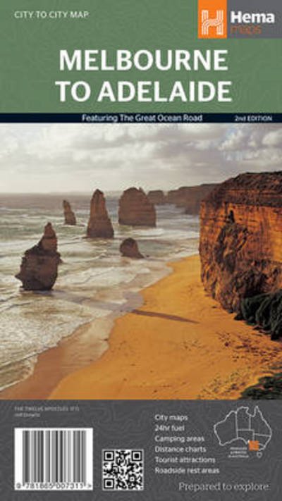 Cover for Hema Maps · Melbourne to Adelaide Map (Map) (2014)