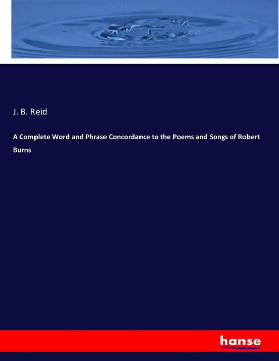 Cover for Reid · A Complete Word and Phrase Concord (Book) (2017)