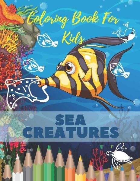 Cover for Havas Emata · Sea Creatures Coloring Book For Kids (Pocketbok) (2020)