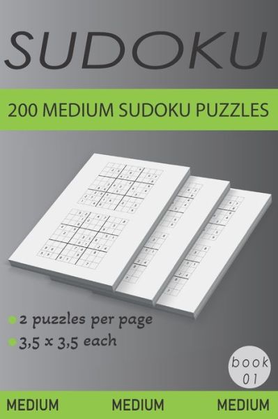 Cover for Aurora Mae Designs · 200 Medium Sudoku Puzzles: Book 1 (Paperback Book) (2021)