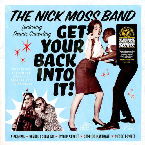 Cover for Nick Moss Band / Dennis Gruenling · Get Your Back Into It (Translucent Red Vinyl) (LP) (2023)